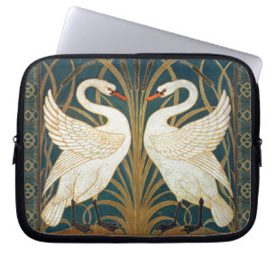 Walter Crane Swan, Rush And Iris Art Nouveau Laptop Sleeve
