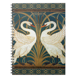 Walter Crane Swan, Rush And Iris Art Nouveau Notebook
