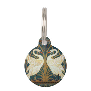 Walter Crane Swan, Rush And Iris Art Nouveau Pet Tag