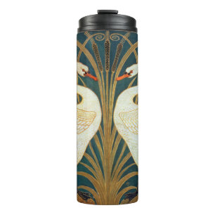 Walter Crane Swan, Rush And Iris Art Nouveau Thermal Tumbler