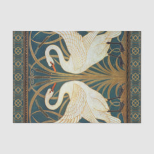 Walter Crane Swan, Rush And Iris Art Nouveau Tissue Paper
