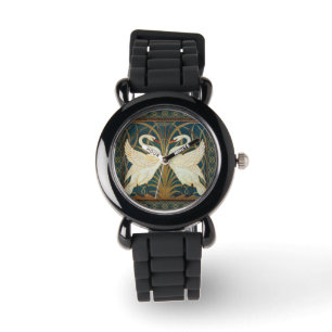 Walter Crane Swan, Rush And Iris Art Nouveau Watch