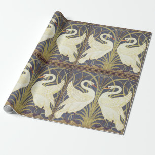 Walter Crane Swan, Rush And Iris Art Nouveau Wrapping Paper