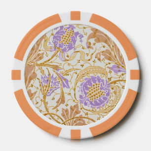 Walter Crane Teazle & Pomegranate Art Nouveau Poker Chips
