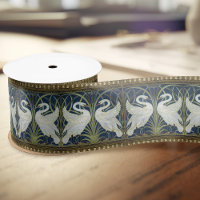 Walter Crane Two Swans Art Nouveau Vintage Decor