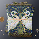 Walter Crane Two Swans Art Nouveau Vintage Decor Wrapping Paper Sheet<br><div class="desc">Two Swans, Rush and Iris by Walter Crane, who was an English artist, illustrator, and designer of the late 19th and early 20th century. He is best known for his illustrations for children's books, particularly those in the "Toy" series, which were published between 1887 and 1894. He was also a...</div>