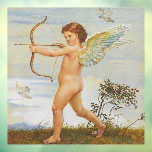 Walter Crane Vintage Cupid with Bow Art