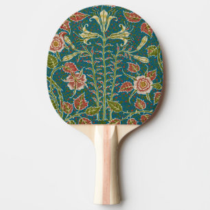 Walter Crane Vintage Lily and Rose Floral Ping Pong Paddle