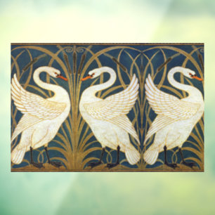 Walter Crane Vintage Swan and Iris Art Nouveau