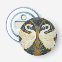 Walter Crane Vintage Swan and Iris Art Nouveau