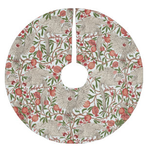 Walter Crane White Cockatoo Red Pomegranate Art Brushed Polyester Tree Skirt