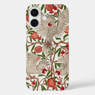 Walter Crane White Cockatoo Red Pomegranate Art iPhone 16 Case