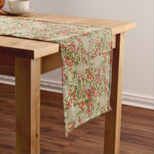 Walter Crane White Cockatoo Red Pomegranate Art Long Table Runner