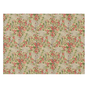 Walter Crane White Cockatoo Red Pomegranate Art Tablecloth