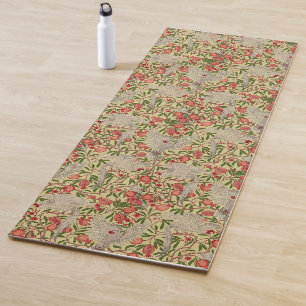 Walter Crane White Cockatoo Red Pomegranate Art Yoga Mat