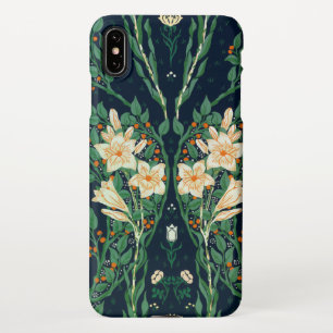 Walter Crane White Lily-Blue Back Botanical iPhone Case