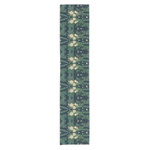 Walter Crane White Lily-Blue Back Short Table Runner