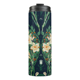 Walter Crane White Lily-Blue Back Thermal Tumbler