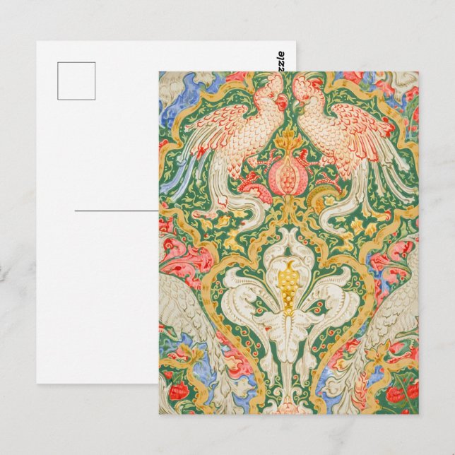 Walter Crane's Cockatoo Garden Postcard (Front/Back)