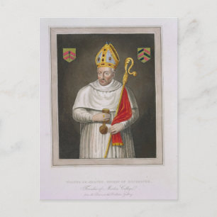 Walter de Merton (d.1277), after a painting in the Postcard