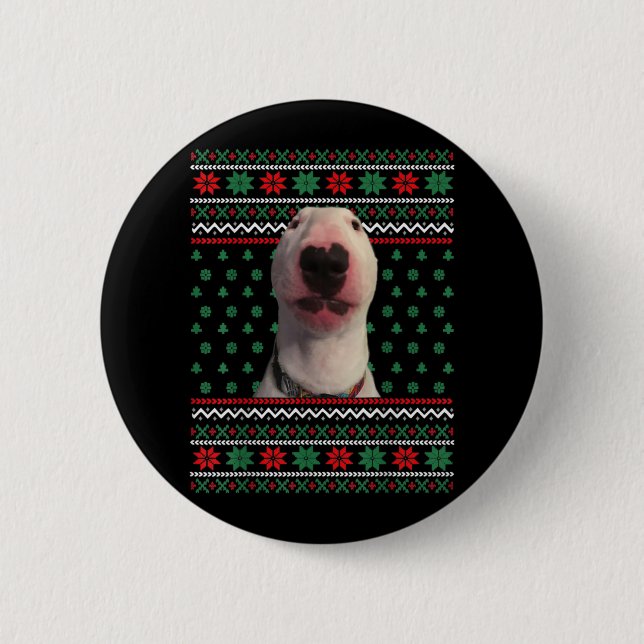 Walter Dog Meme Ugly Christmas Sweater Xmas Funny  6 Cm Round Badge (Front)