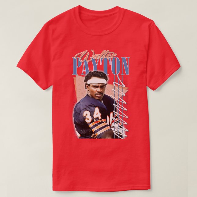 Walter Payton 80s Retro Aesthetic T-Shirt (Design Front)