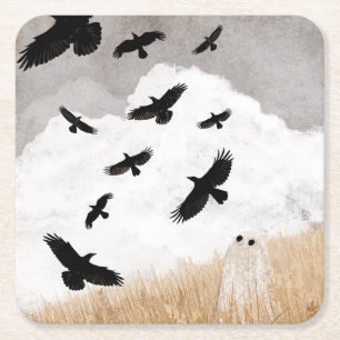 Walter & The Crows Square Paper Coaster