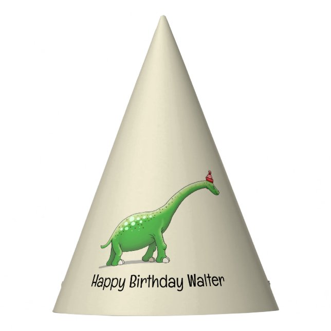 Walter the Dinosaur Party Hat (Front)