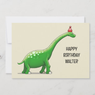 Walter the Long Neck Dinosaur Card