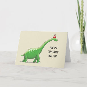 Walter the Super Cute Dinosaur Card