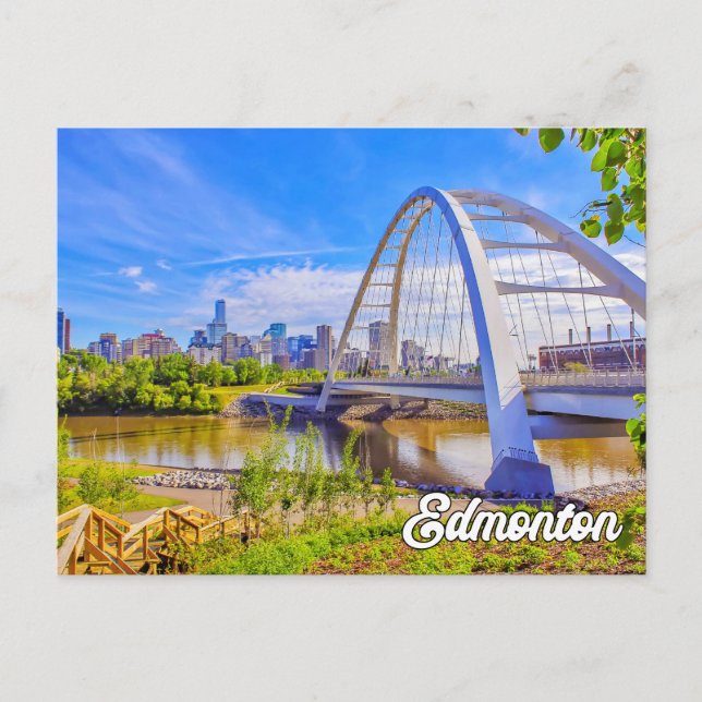 Walterdale Bridge, Edmonton, Alberta, Canada Postcard (Front)