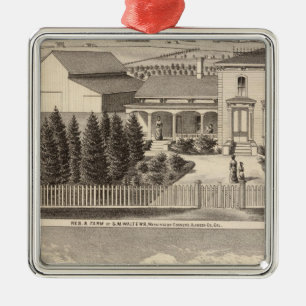Walters, Crowell residences, farm Metal Tree Decoration