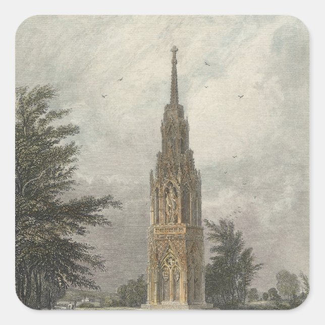 Waltham Cross, c.1820 Square Sticker (Front)