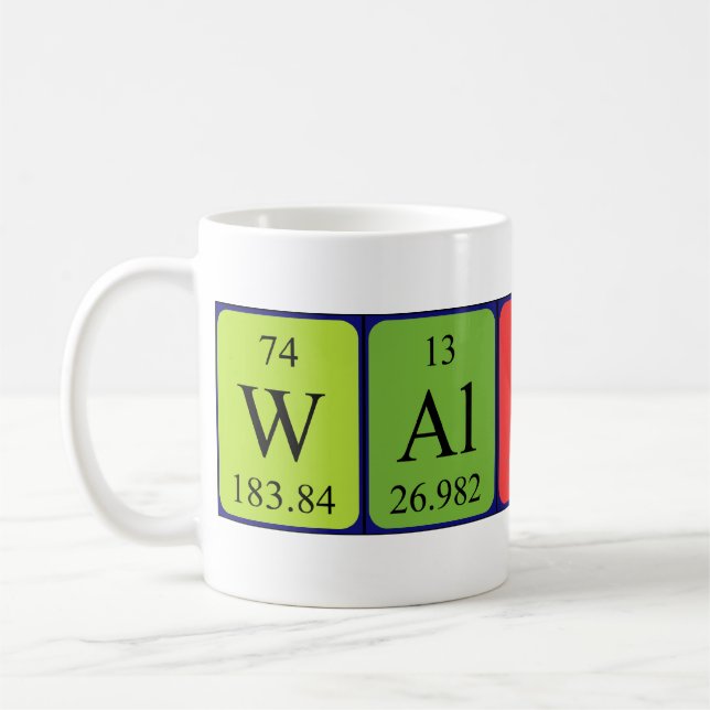 Walton periodic table name mug (Left)