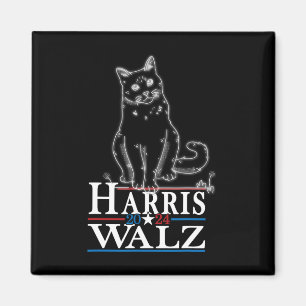 Waltz 2024 Election Funny Cat Kamala Harris Tim WA Magnet