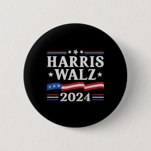 Waltz 2024 Election Kamala Harris Tim Waltz 2024 2 6 Cm Round Badge
