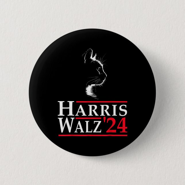 Waltz 2024 Election Kamala Harris Tim Waltz 2024 3 6 Cm Round Badge (Front)