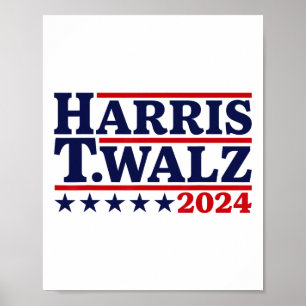 Waltz 2024 Election Kamala Harris Tim Waltz 2024 3 Poster