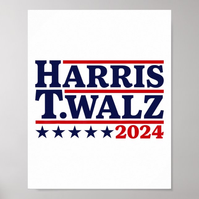 Waltz 2024 Election Kamala Harris Tim Waltz 2024 3 Poster (Front)