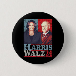 Waltz 2024 Election Kamala Harris Tim Waltz 2024 5 6 Cm Round Badge