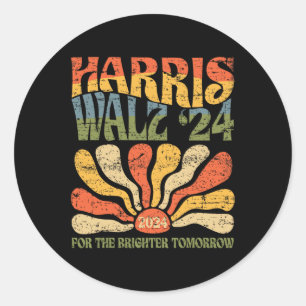 Waltz 2024 Election Kamala Harris Tim Waltz 2024 5 Classic Round Sticker