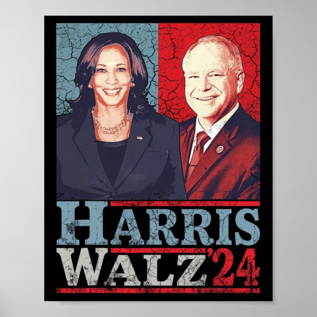 Waltz 2024 Election Kamala Harris Tim Waltz 2024 5 Poster (Front)