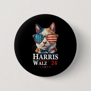 Waltz 2024 Election Shirt Cat Ladies Kamala Harris 6 Cm Round Badge