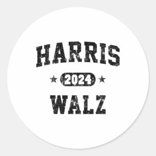 Waltz 2024 Election Vote For Kamala Harris Tim Wal Classic Round Sticker