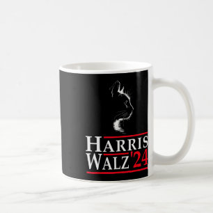 Waltz 2024 Funny Cat Vote For Kamala Harris Tim Wa Coffee Mug