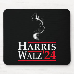 Waltz 2024 Funny Cat Vote For Kamala Harris Tim Wa Mouse Pad