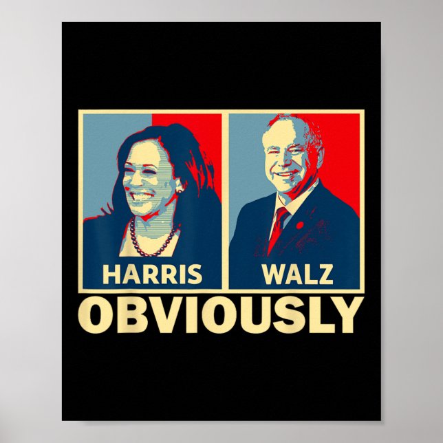Waltz 2024 Obviously Tim Walz Kamala Harris 2024  Poster (Front)