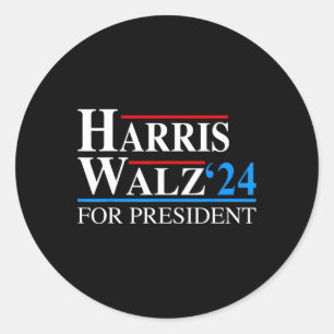 Waltz 2024 Vp Vice President Kamala Harris Tim Wal Classic Round Sticker