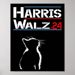Waltz 2024 Walz President America Election Cat Poster