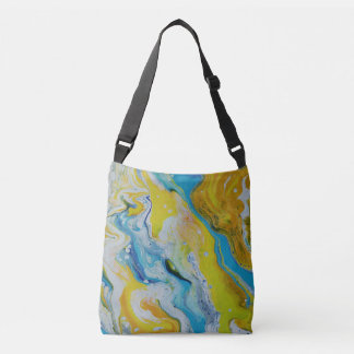 Waltz Across 3 Fluid Yellow Blue Abstract Tote Bag